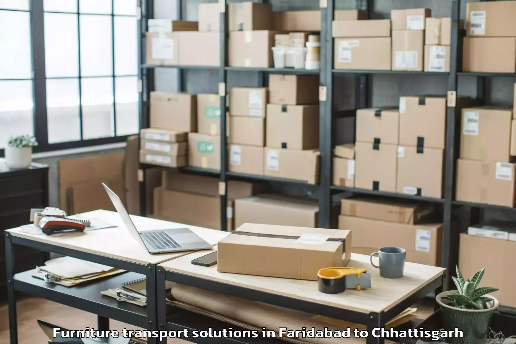 Professional Faridabad to Chhuikhadan Furniture Transport Solutions